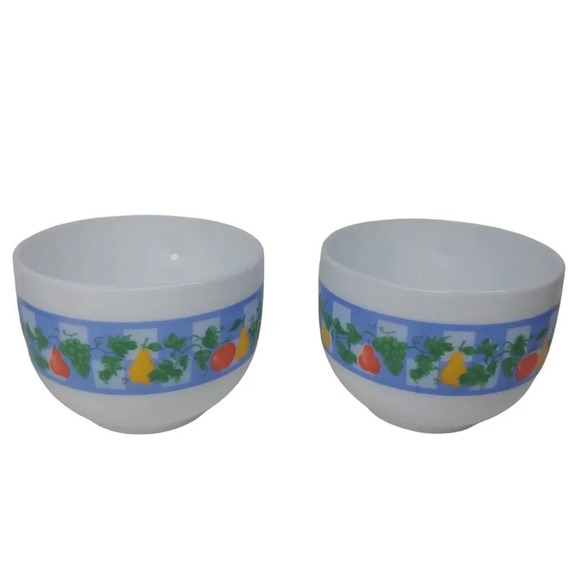 Vintage Arcopal Milk Glass Coffee/Tea Cups designed Marc Palluy Primeur Set of 4 - Picture 5 of 12